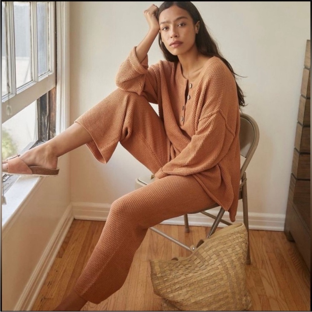 Free People Hailee Sweater Set M Camel